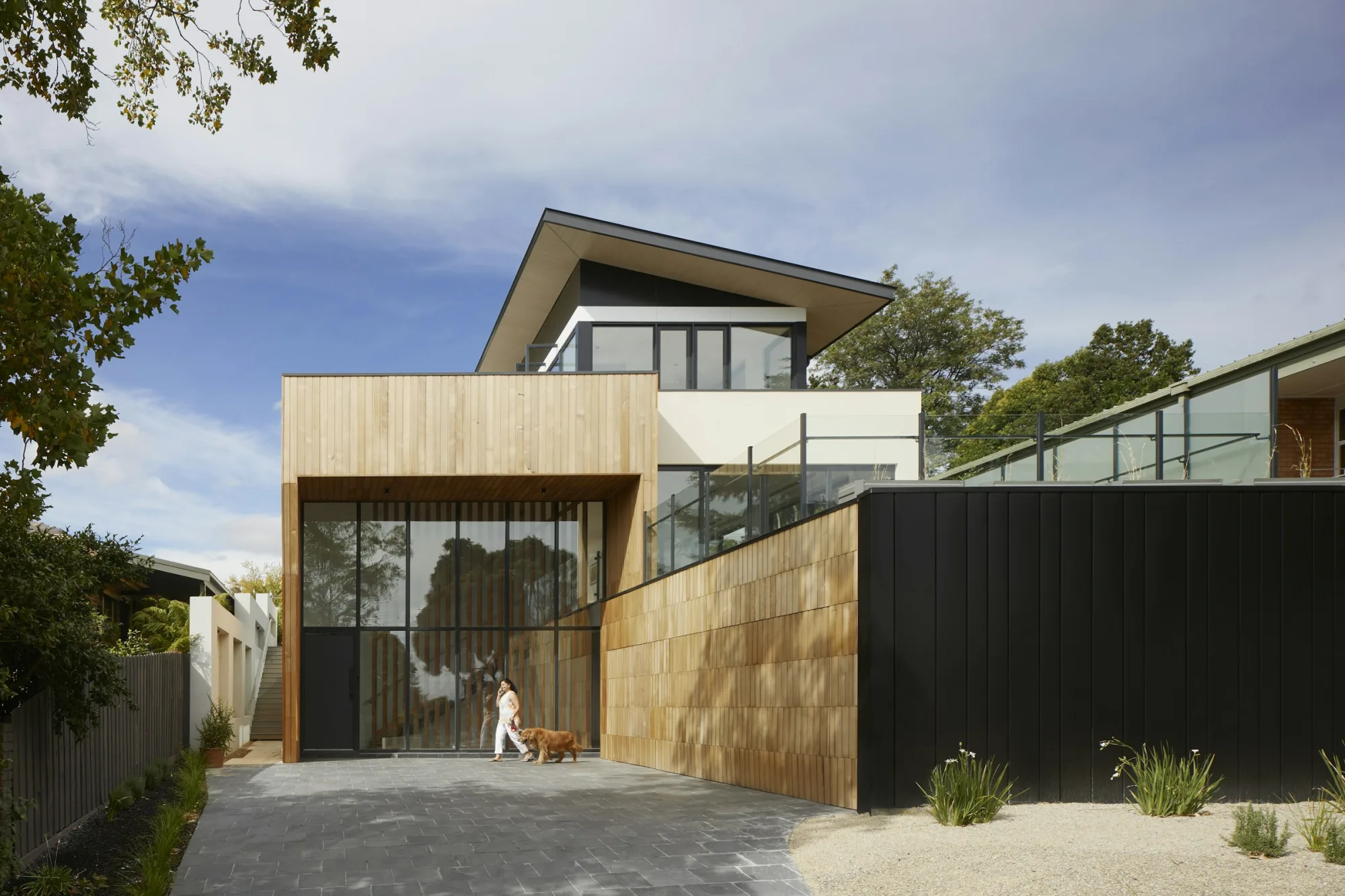 Contemporary residential home exterior